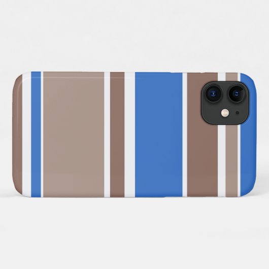 Braune und blaue Streifen Case-Mate iPhone Hülle (Rückseite (Horizontal))
