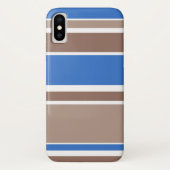 Braune und blaue Streifen Case-Mate iPhone Hülle (Rückseite)