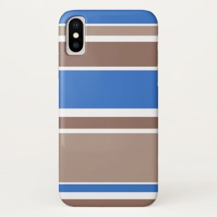 Braune und blaue Streifen Case-Mate iPhone Hülle