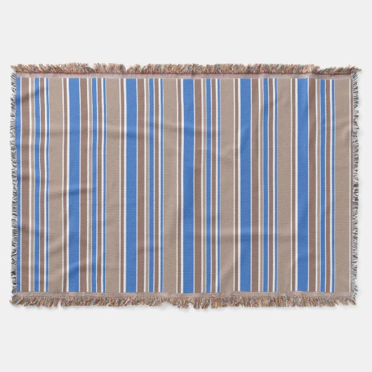 Braune und blaue Streifen Decke (Vorderseite)