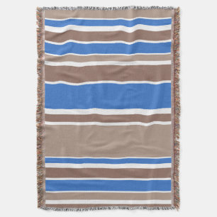 Braune und blaue Streifen Decke