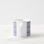 Braune und blaue Streifen Espressotasse (Rückseite)