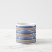 Braune und blaue Streifen Espressotasse (Vorderseite)