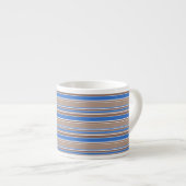 Braune und blaue Streifen Espressotasse (Vorderseite Rechts)