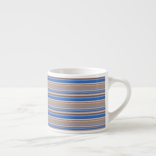 Braune und blaue Streifen Espressotasse (Rechts)