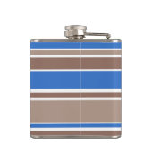Braune und blaue Streifen Flachmann (Rückseite)