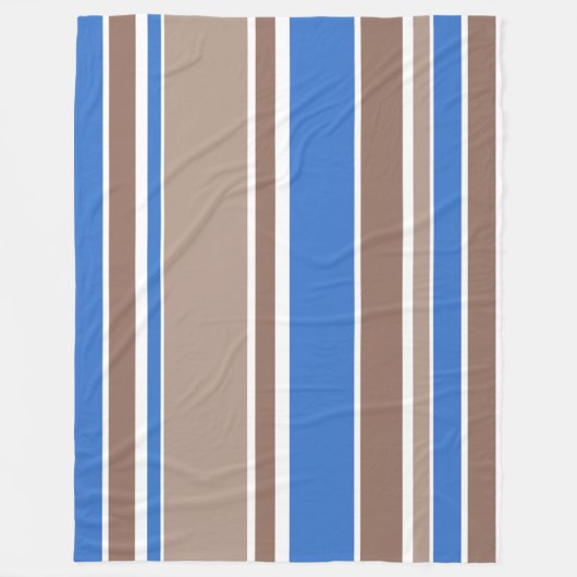 Braune und blaue Streifen Fleecedecke (Vorderseite)