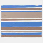 Braune und blaue Streifen Fleecedecke (Vorderseite (Horizontal))