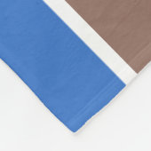 Braune und blaue Streifen Fleecedecke (Ecke)