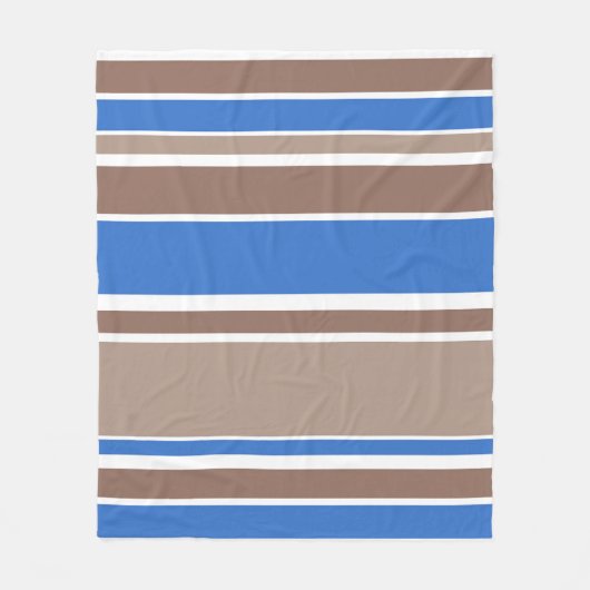 Braune und blaue Streifen Fleecedecke (Vorderseite)