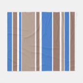 Braune und blaue Streifen Fleecedecke (Vorderseite (Horizontal))