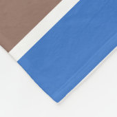 Braune und blaue Streifen Fleecedecke (Ecke)