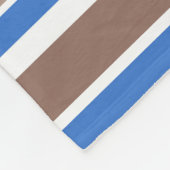 Braune und blaue Streifen Fleecedecke (Ecke)