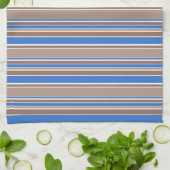 Braune und blaue Streifen Geschirrtuch (Gefaltet)