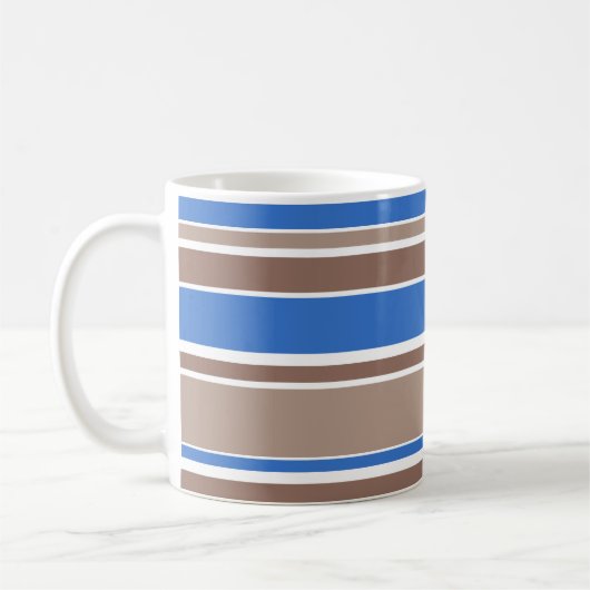 Braune und blaue Streifen Kaffeetasse (Links)