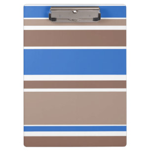 Braune und blaue Streifen Klemmbrett
