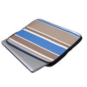 Braune und blaue Streifen Laptopschutzhülle (Vorne Knopf)