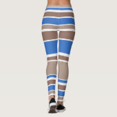 Braune und blaue Streifen Leggings (Rückseite)