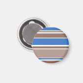 Braune und blaue Streifen Magnet (Vorderseite/Rückseite)