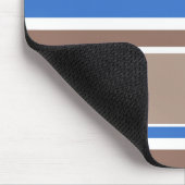 Braune und blaue Streifen Mousepad (Ecke)