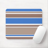 Braune und blaue Streifen Mousepad (Mit Mouse)