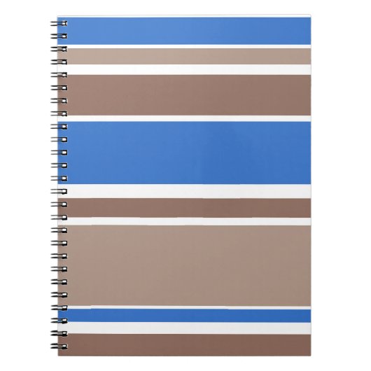 Braune und blaue Streifen Notizblock (Vorderseite)