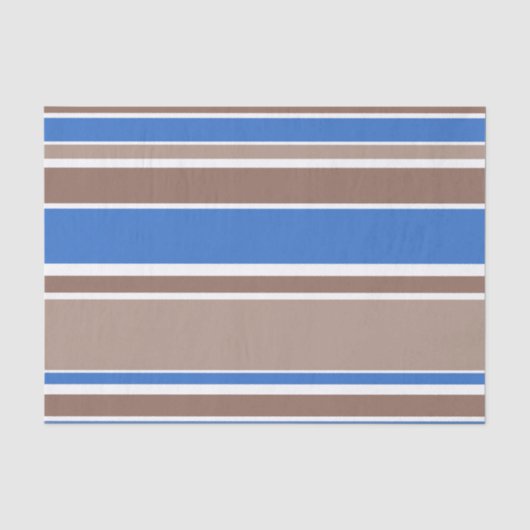 Braune und blaue Streifen Seidenpapier (Vorderseite)