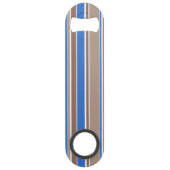 Braune und blaue Streifen Speed Flaschenöffner (Rückseite)
