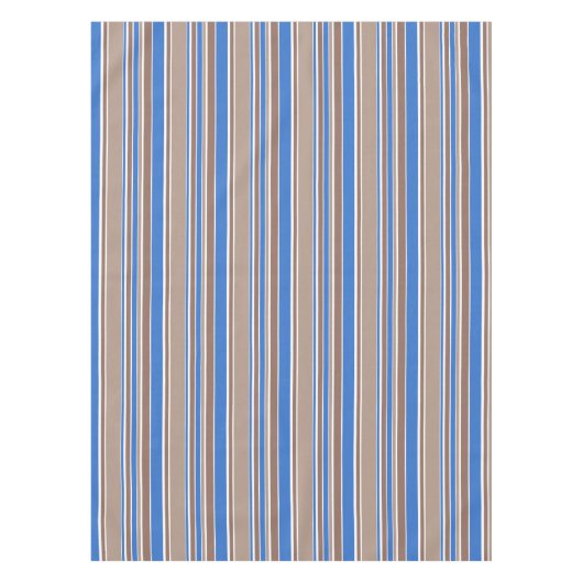 Braune und blaue Streifen Tischdecke (Vorderseite)
