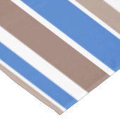 Braune und blaue Streifen Tischdecke (Schrägansicht)