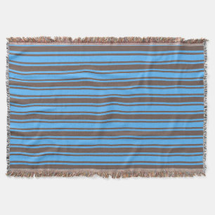 Braune und blaue Süßigkeiten Decke