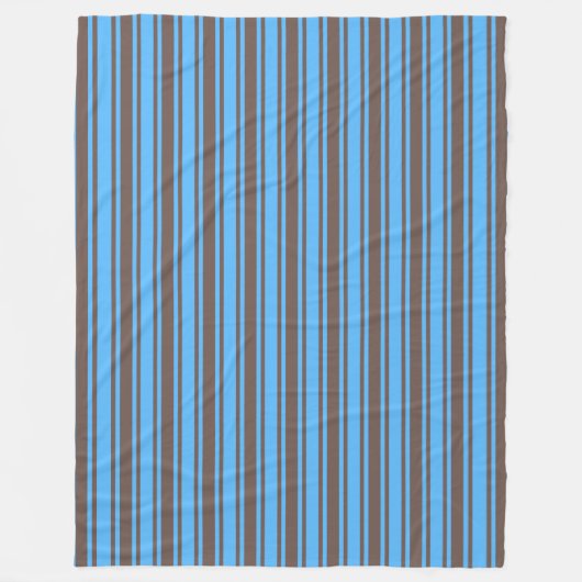 Braune und blaue Süßigkeiten Fleecedecke (Vorderseite)