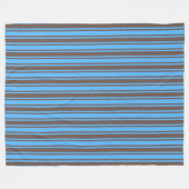 Braune und blaue Süßigkeiten Fleecedecke (Vorderseite (Horizontal))