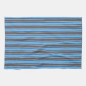 Braune und blaue Süßigkeiten Geschirrtuch (Horizontal)