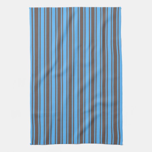 Braune und blaue Süßigkeiten Geschirrtuch (Vertikal)