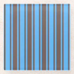 Braune und blaue Süßigkeiten Glasuntersetzer