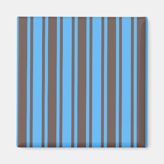 Braune und blaue Süßigkeiten Magnet (Vorne)