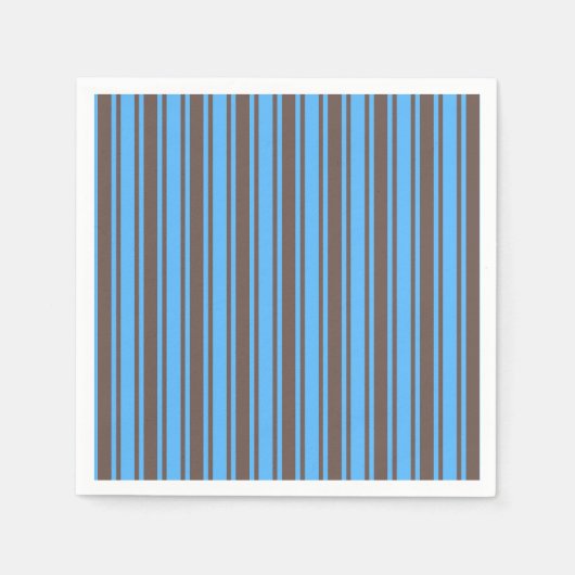 Braune und blaue Süßigkeiten Serviette (Vorderseite)