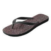 Braune und blaue Tweed Image Adult Flip Flops Badesandalen (Schrägansicht)