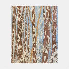 Braune und blaue Waldbemalung mittlere Decke