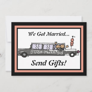 Bräune und Bräuche Limo Elopement / Empfang Einladung