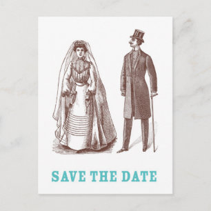 Bräune und Bräuche Save the Date Postkarte