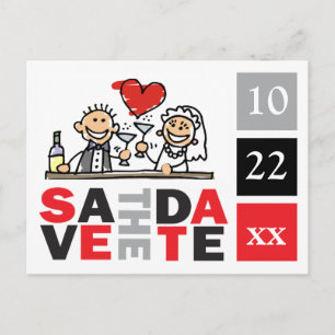 Bräune und Bräuche Save the Date Postkarten