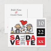 Bräune und Bräuche Save the Date Postkarten (Vorne/Hinten)