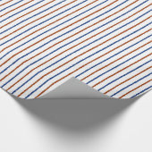 Braune und braune blaue Streifen mit ungefärbten L Geschenkpapier (Ecke)