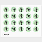 Bräune und Bräutigam Save the Date Sticker (Blatt)