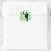 Bräune und Bräutigam Save the Date Sticker (Tasche)