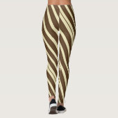 Braune und Creme Leggings (Rückseite)