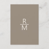 Braune und cremefarbene Details Begleitkarte (Rückseite)