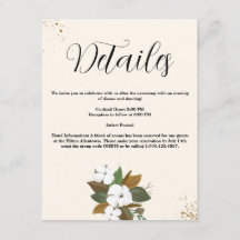 Braune und cremefarbene florale Hochzeitsdetails i